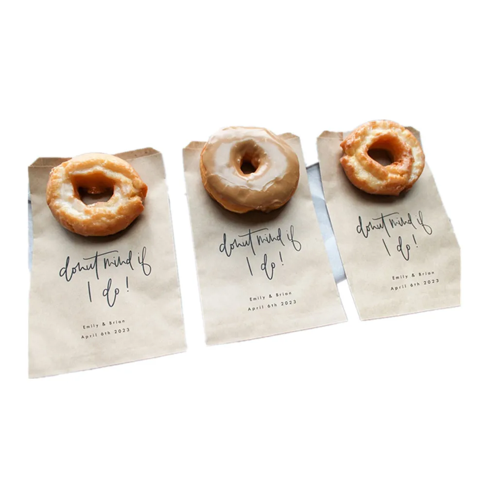 50 Donut favor bag || Donut mind if I do wedding favor bag, Party favor bag, Cookie bag, Thank you bag, Thank you favor, Donut