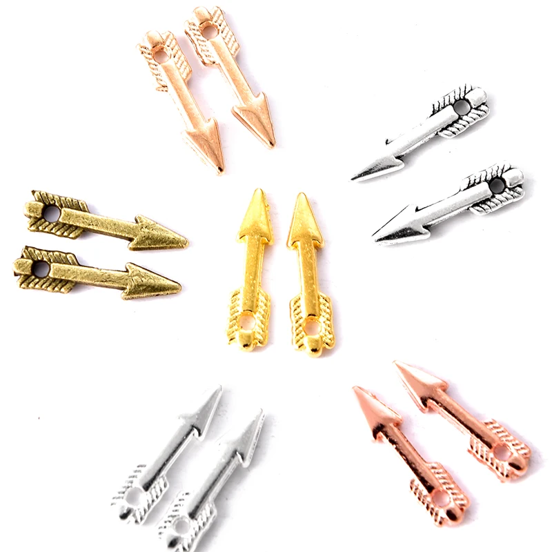 50 قطعة منتج جديد 14.5*4 مللي متر 6 ألوان صغيرة السهم Charms قلادة قلادة سوار صنع المجوهرات الحرف اليدوية Supplies بها بنفسك لوازم