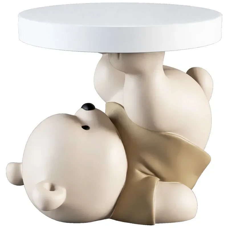 Home Decor Vigorous Bear Statue Side Table Nordic Living Room Animal Coffee Table Sofa Corner Table Room Decor Bedside Cupboard