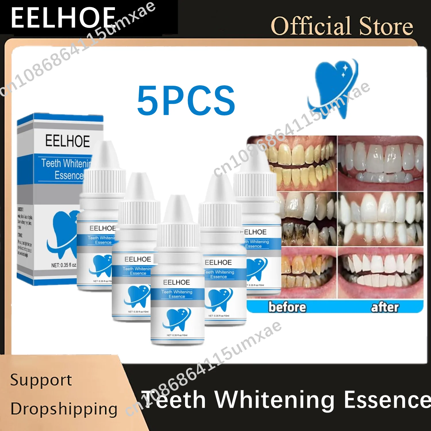 5X Teeth Whitening Essence Remove Plaque Stains Serum Fresh Breath Oral Hygiene Against Dental Caries Dental Tooth Cleaning Tool