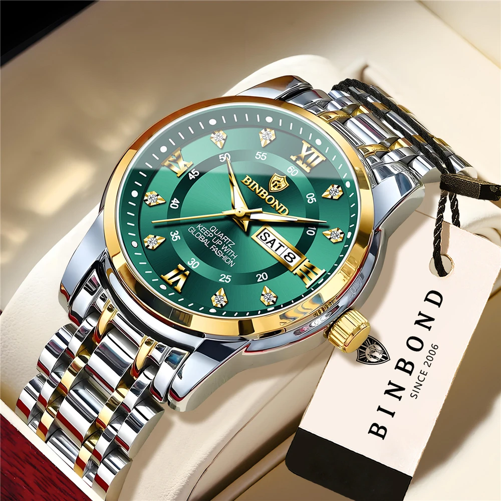 

Fashion Quartz Wristwatches New Gifts For Man Gold Diamond Clock Men Luxury Watch Automatic Watches Mens Digital Orologio Uomo