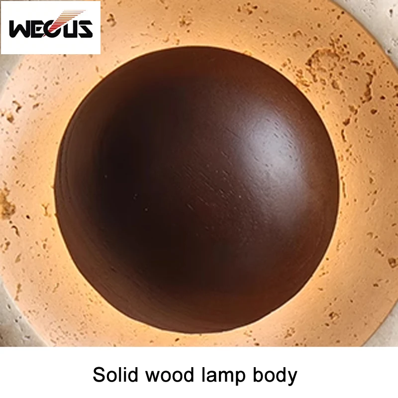 새로운 WabiSabi 벽 램프 크리 에이 티브 디자이너 노란색 Travertine 침실 머리맡 복도 입구 빈티지 거실 장식 조명