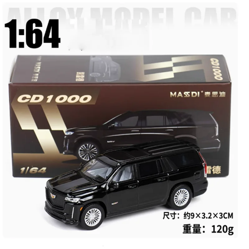 In Stock Diecast Scale 1:64 Escalade SUV Model Static Simulation Alloy Car Model Metal Vehicle Collection Ornaments Gifts Toys