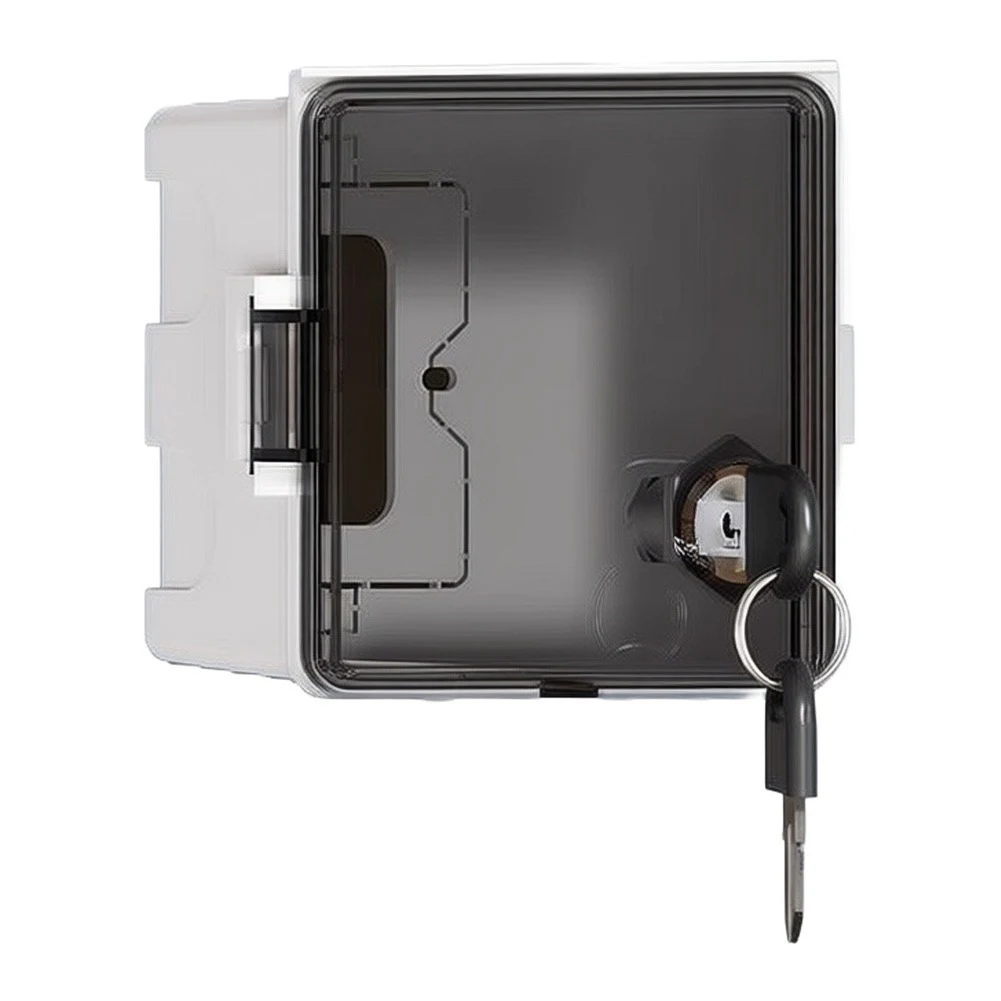 Outdoor Lock Socket Waterproof Box 86 Type Socket Lock Box Waterproof Cover Compatible With Various Electrical Installations
