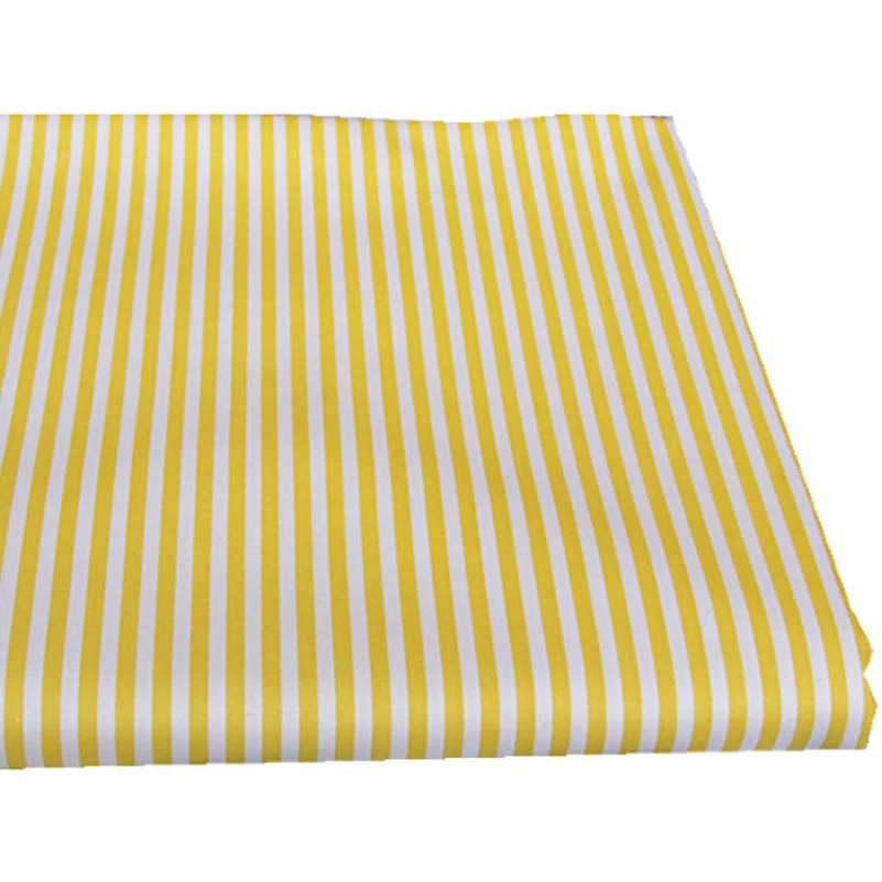 Sewing Fabric Stripe Cotton Twill Cloth for Quilting Clothes DIY Handmade Per Half Meter