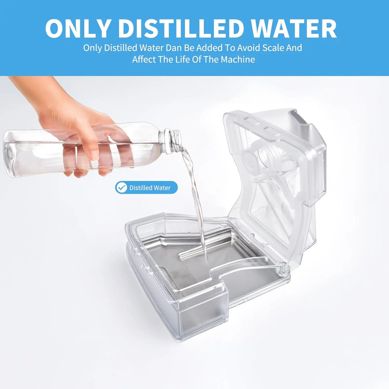 Replacement Water Tank for Airsense 10 and Aircurve 10, with Filter Cotton, Suitable for Replacement Humidifier Water Tanks of the S10 Series, Cpap Device Accessories and Components, Round Base Design