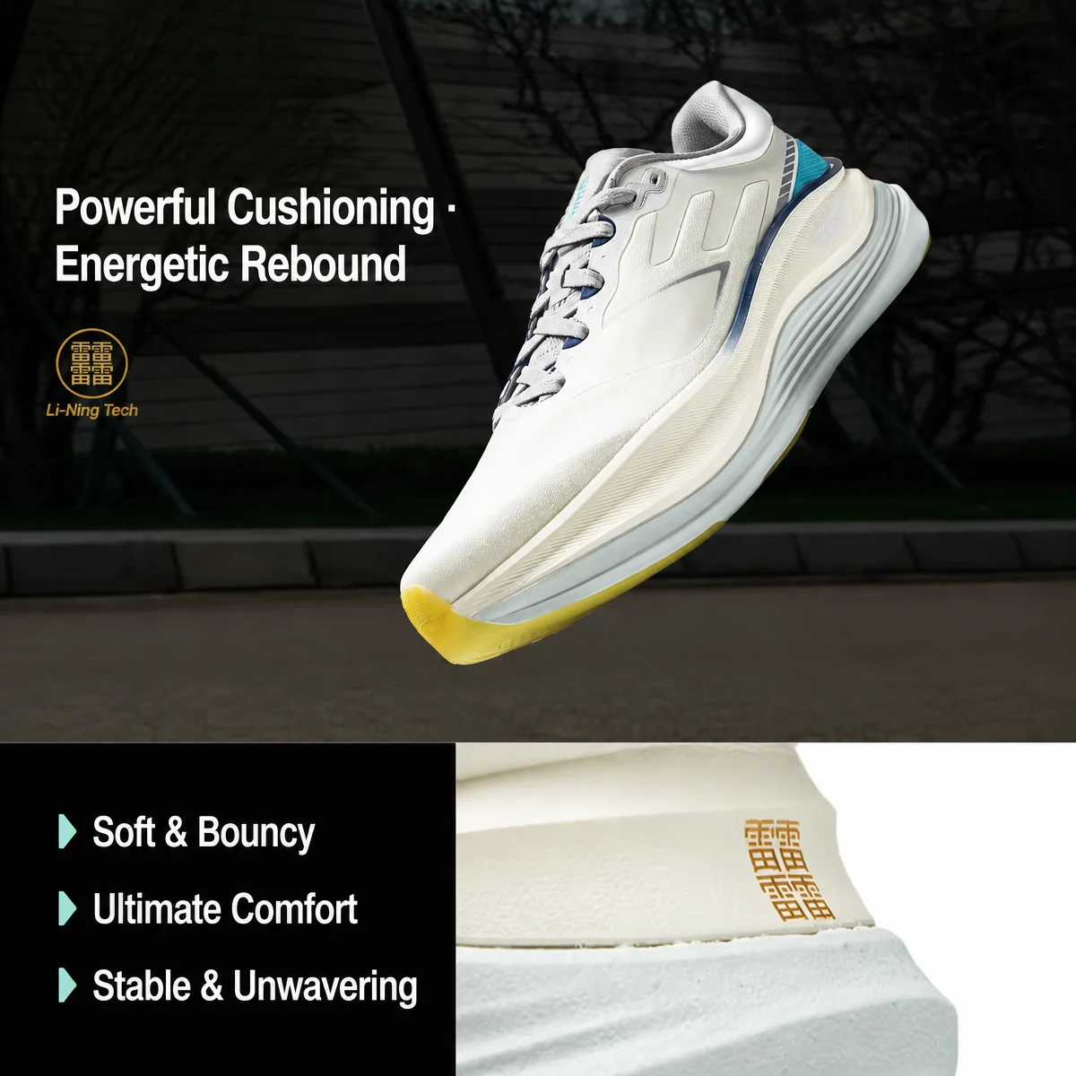 Zapatillas de Running LiNing YUEYING 5 PRO para Hombre con Amortiguación Optimizada y Puntera Ancha SUPER BOOM LiNing ARHV013 ARHW001
