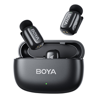 BOYA mini 2.4G Wireless Microphone Lapel Mic AI Voice Changer 100M/ 328FT Transmission Range w Charging Case for Type-C Phone