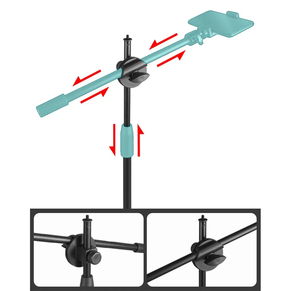 Horizontal Tripod for Phone Smartphone Table Overhead Tripe Stand for phone Iphone 15 14 Pro Filming Photography Articulated Arm