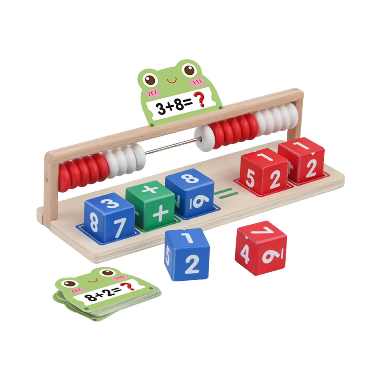 أدوات تعلم الرياضيات للأطفال إطار عد المعداد الخشبي لعبة تعليمية للرياضيات المدرسية والمنزلية
