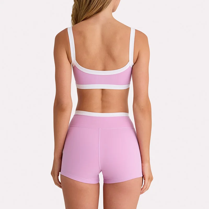 New Women Yoga Set High Waist Butt Lifting Tummy Control Slim Cami Backless Sports Bra Workout Running 2 Piece Activewear