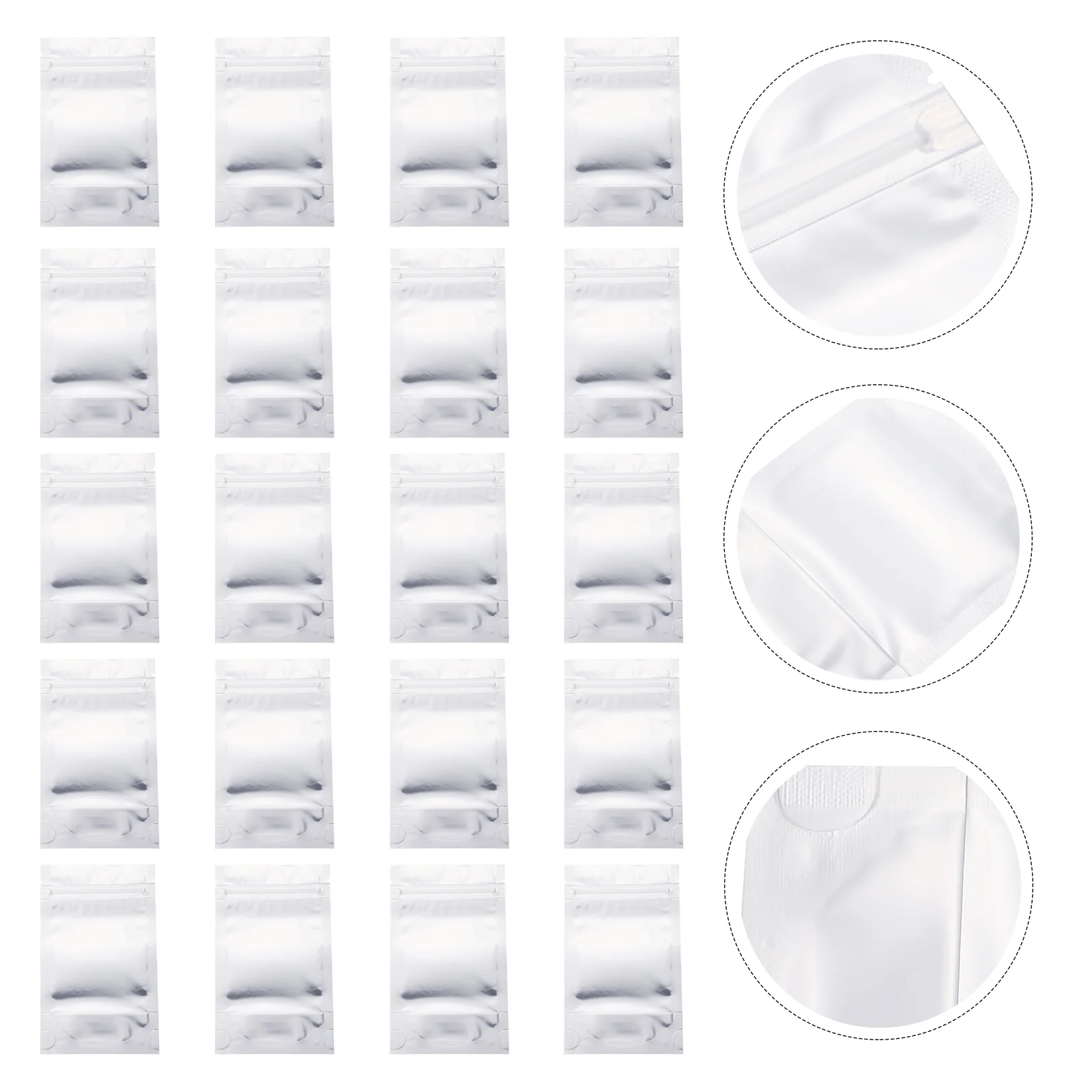 

50 Pcs Clear Package Pouches Food Bag Reusable Snack Bags Packaging Candy PE Composite Film Self-sealing