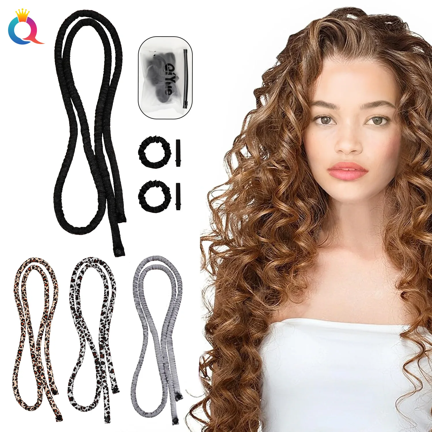 Extra Long No Heat Hair Curlers Soft Foam Rollers Overnight Tight Wave for Long Thick Hair Volumizing Sleep In Wholesale