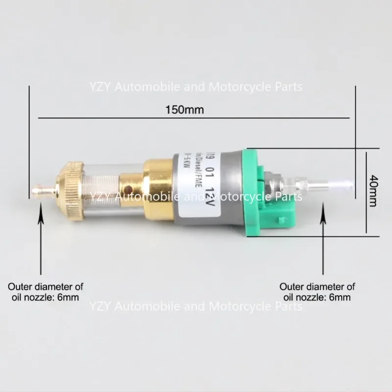 1PC Silent Diesel Fuel Pump Universal Ultra Quiet 12V/24V 5KW Metal Car Heater Fuel Pump Air Diesel Heater Pump Car Accessories