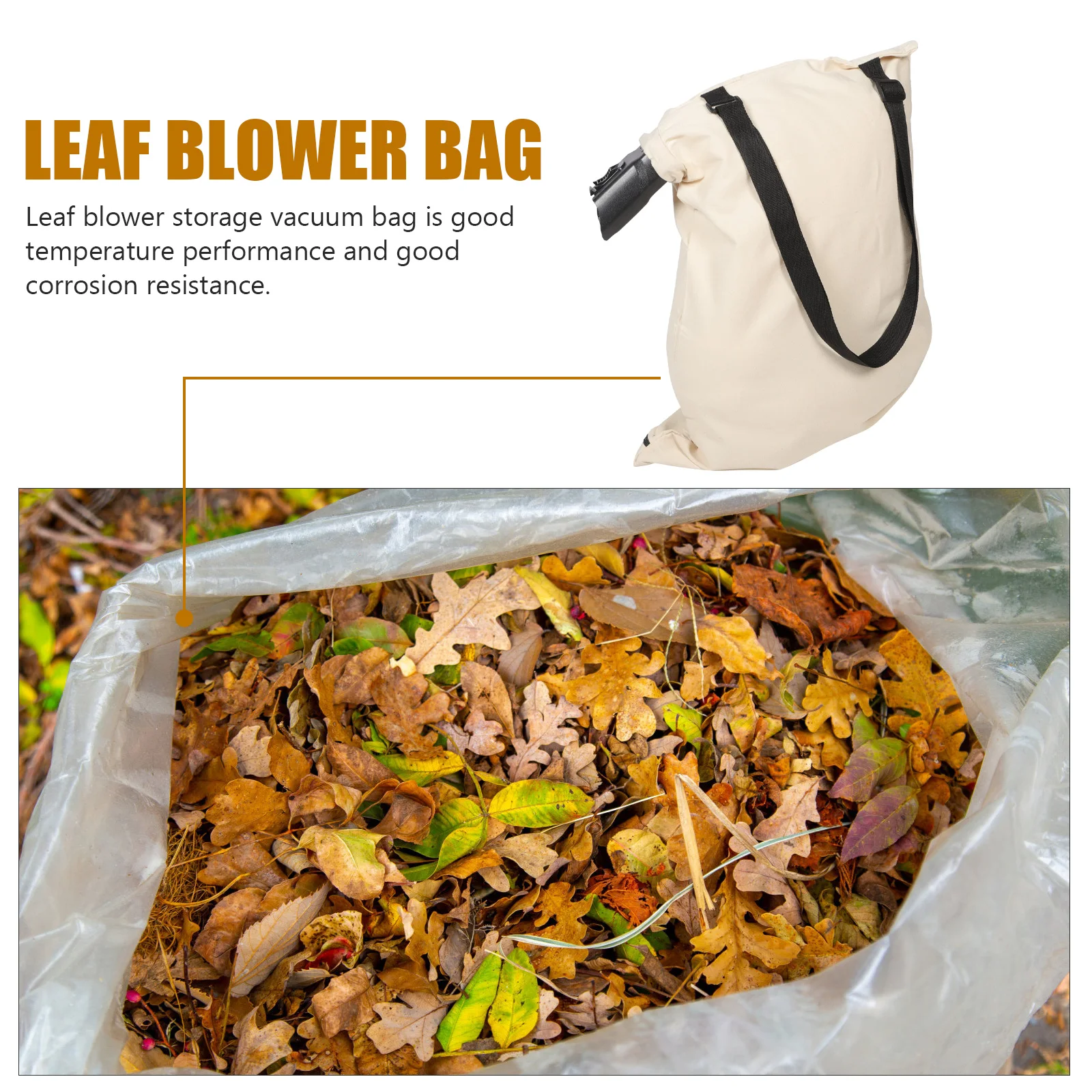 

Blower Vacuum Storage Bag Replacement Wear-Resistant Cloth Leaf Collection Pouch For Outdoor Lawn Cleaning