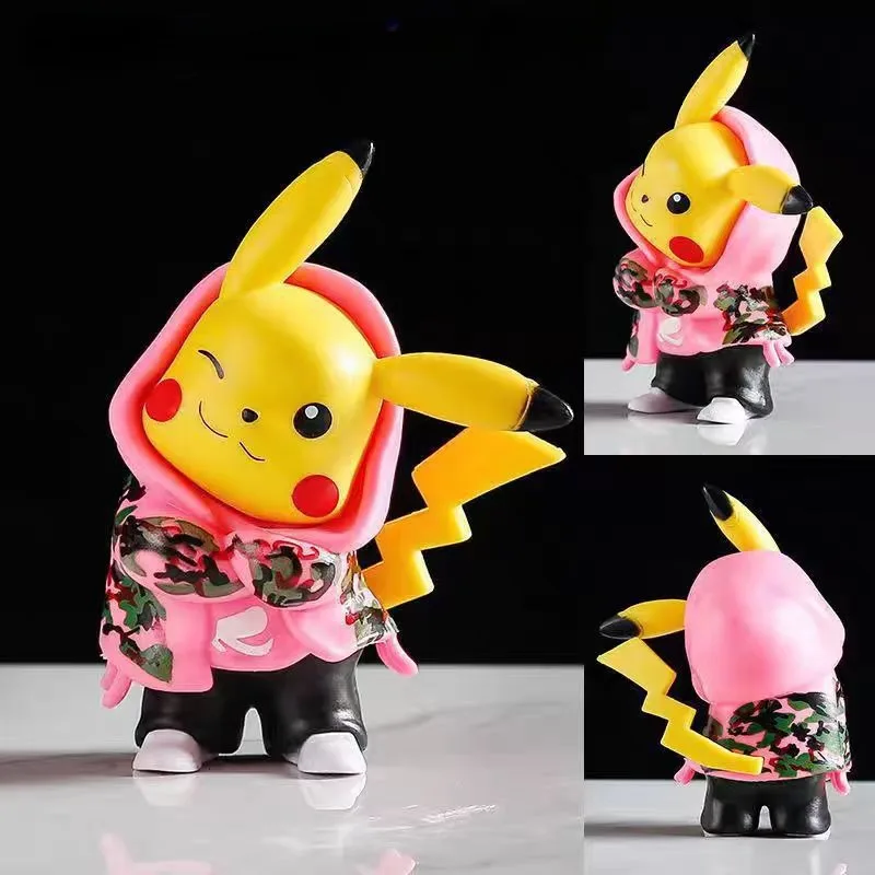 Pokemon Pikachu Pop Decoratie Anime Actie Figuur Gengar Schattig Speelgoed Q Beeldjes Auto Bureau Decoratie Model Kinderen Verjaardagscadeau