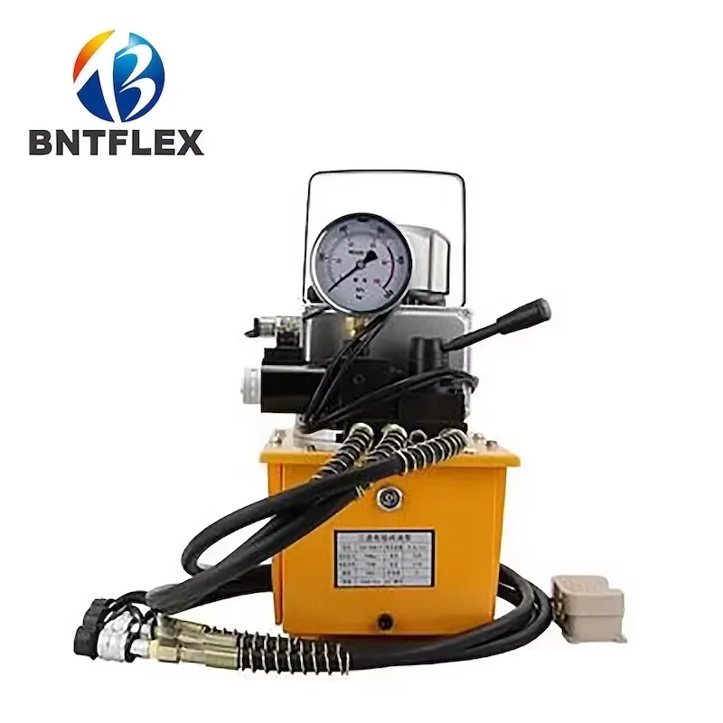 

0.75kw 220v 7L ultra high pressure oil station copper core motor three-way valve electric hydraulic pump