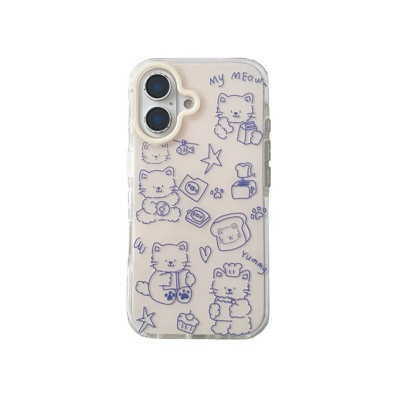 

Чехол для телефона Blue Line Cat для iPhone 16, 15, 14 Pro Max, полное покрытие