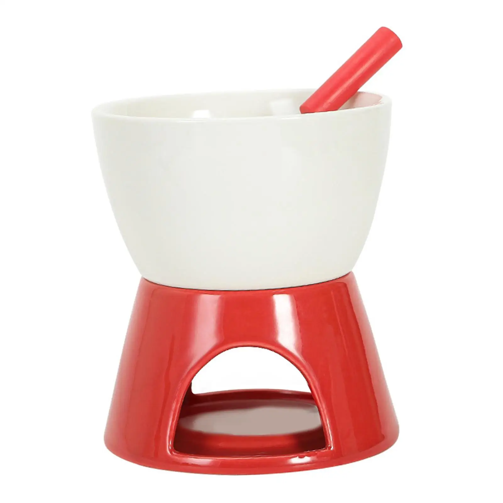 Ceramic Chocolate Fondue Pot Melting Pot Practical Butter Heater Cookware Butter Warmer for Candy Caramel Tapas Cheese Home