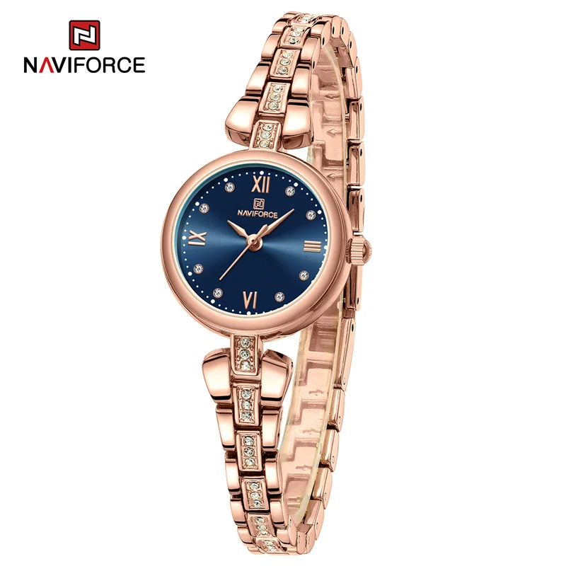 

NAVIFORCE Wristwatch for Women Luxury Fashion Waterproof Quartz Watch Zinc Alloy Band Casual Ladies Clock Relogio Feminino 2023