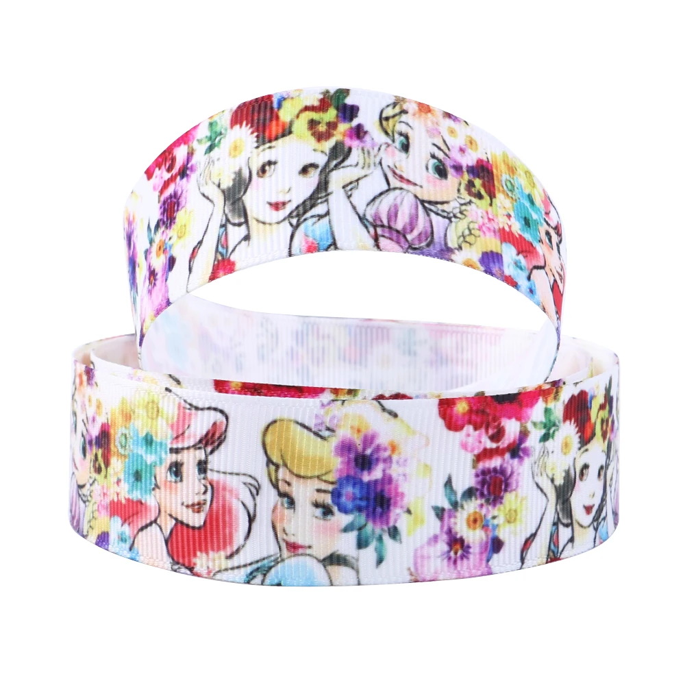 Disney 5 Yards Multi Size Mickey Minnie Donald Duck nastro in Grosgrain stampato per fiocco per capelli forniture artigianali fai da te nastri dei