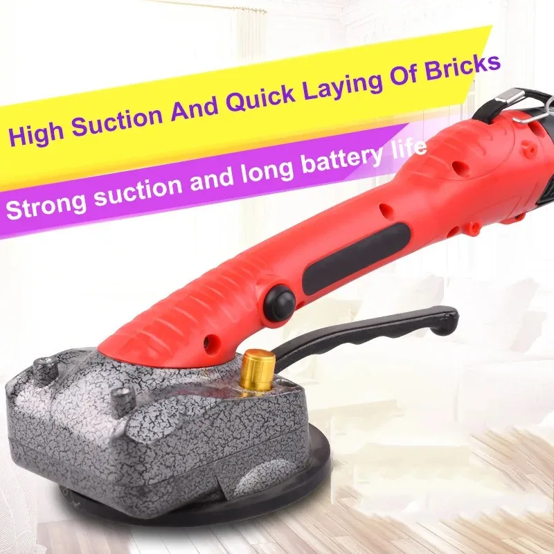 1/2 Battery Tiles Tiling Machine Tile Vibrator Suction Cup Adjustable Protable Automatic Floor Vibrator Leveling Tool