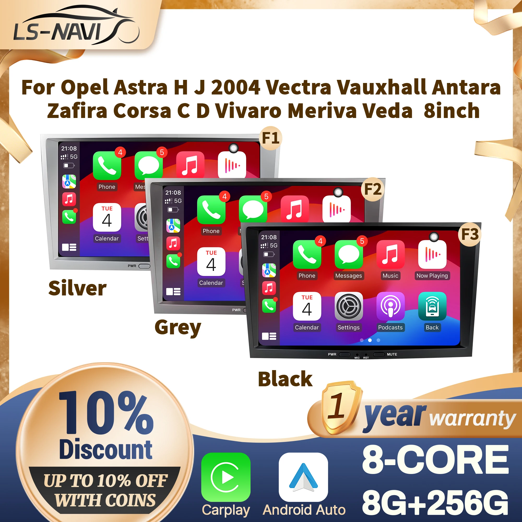 8 Inch Car Radio Fo… - image