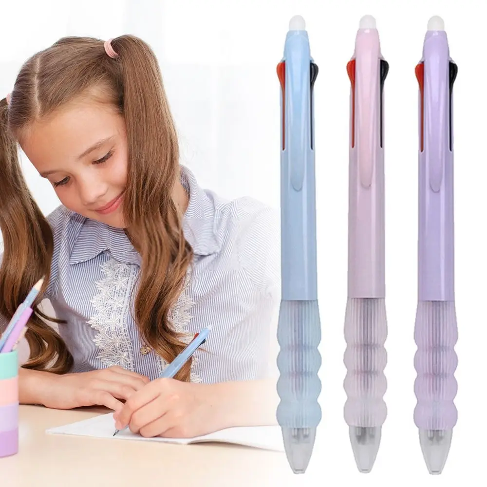 

High Quality 3-in-1 Erasable Pen Black/Blue/Red Ink Writing Tool Gel Pen 0.5mm Tip Ballpoint Pen Gift