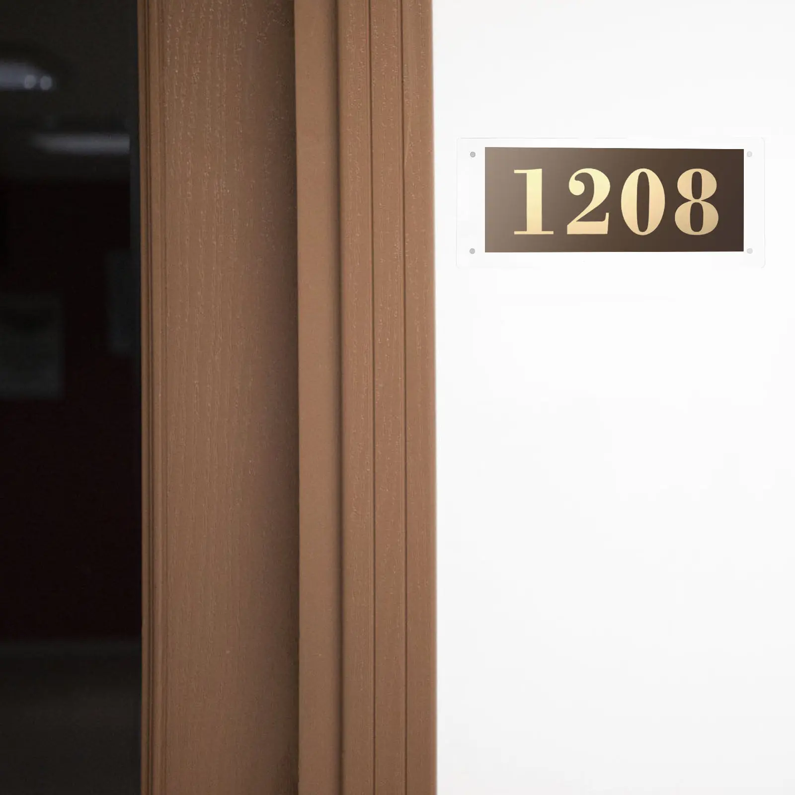 Acrylic Office Door Sign Single Sided Interchangeable Card Easy Mount for Business Office Wall Decor Meeting Conference Room