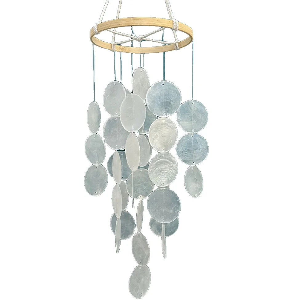 Ręcznie Robione Dzwonki Wietrzne z Muszelek Wiszące Dekoracje Nadmorskie Prezenty Dzwonki Wietrzne Styl Bohemy Do Spokojnych Miejsc Do Sypialni Zabawki Rękodzielnicze