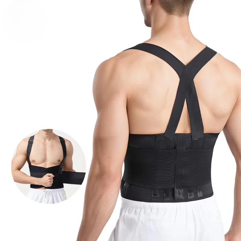 

Work Harness Back Brace Waist Spine Protection Belt Lumbar Support For Carrying