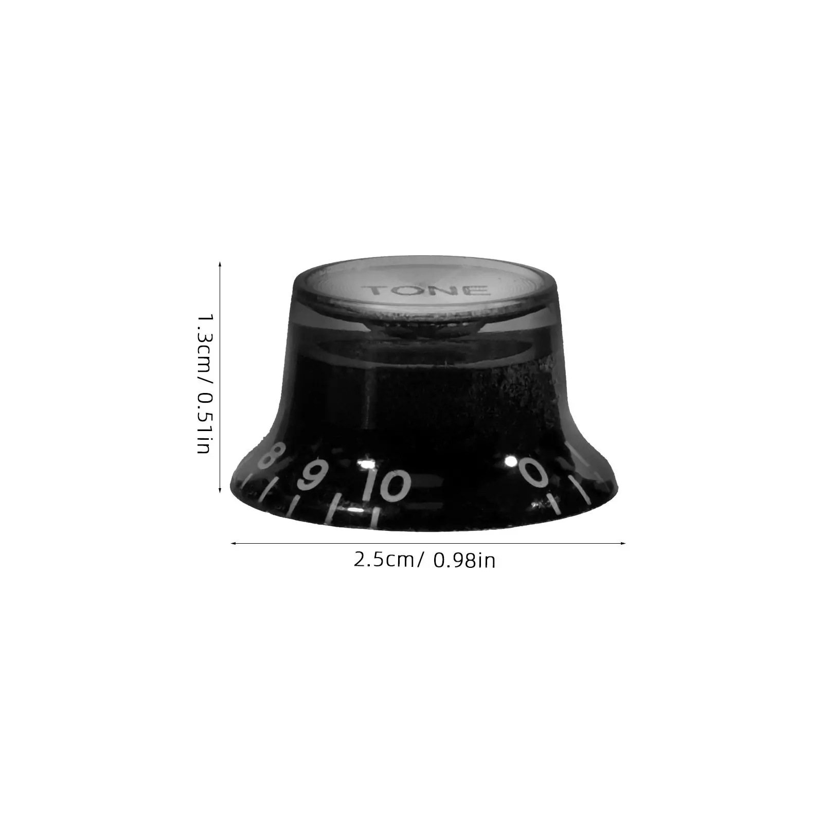 3Pcs Electric Guitar Volume Tone Control Knobs Replacement Set Strong Stability Clear Numbering Guitar Knob Caps for Sound