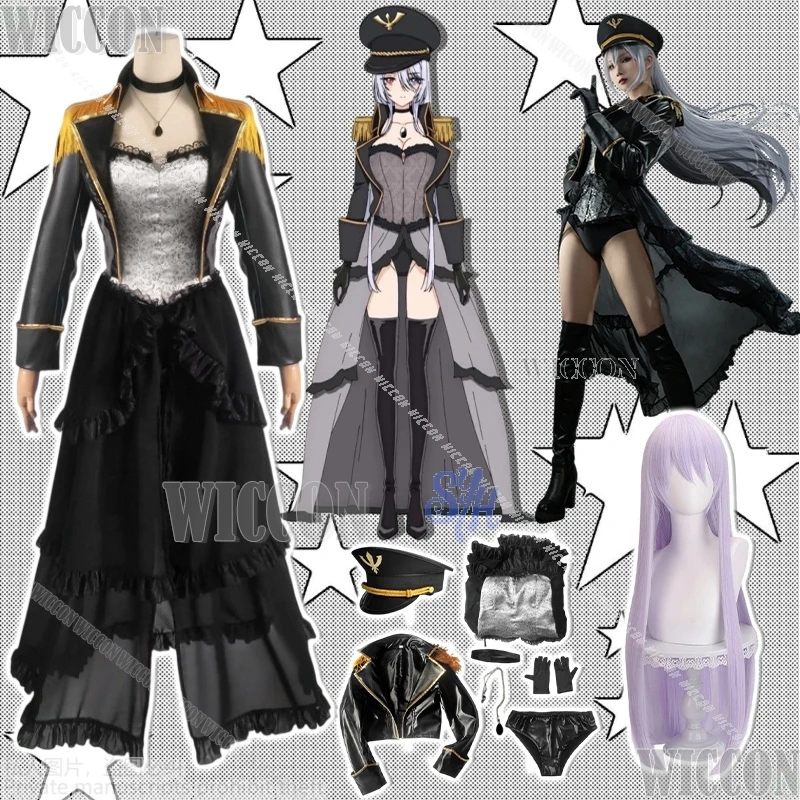 Kitagawaa Marinn Neon Nikaido Cosplay vestir Anime Darling uniforme militar negro gótico V profundo sombrero peluca Halloween Comic Con Cos