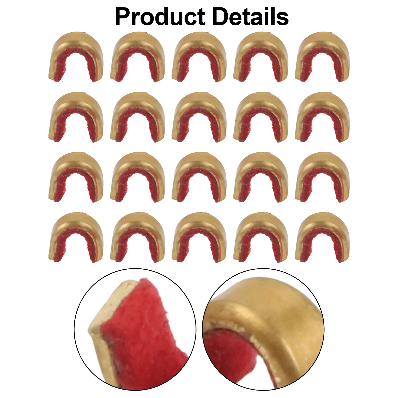 20 Pieces Bow String Nocking Points Featuring Brass Buckle Clips for Reliable Arrow Positioning on Various Bows