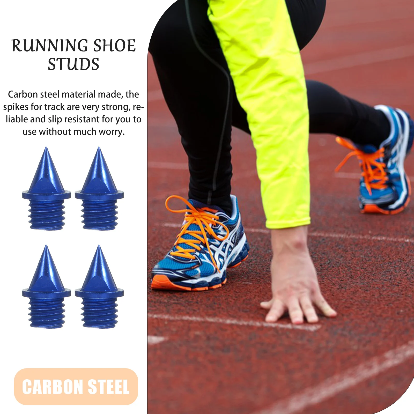 

1 set Carbon Steel Running Replacement Track Spikes For Outdoor Sports Lightweight Screw-In Spikes For Jump