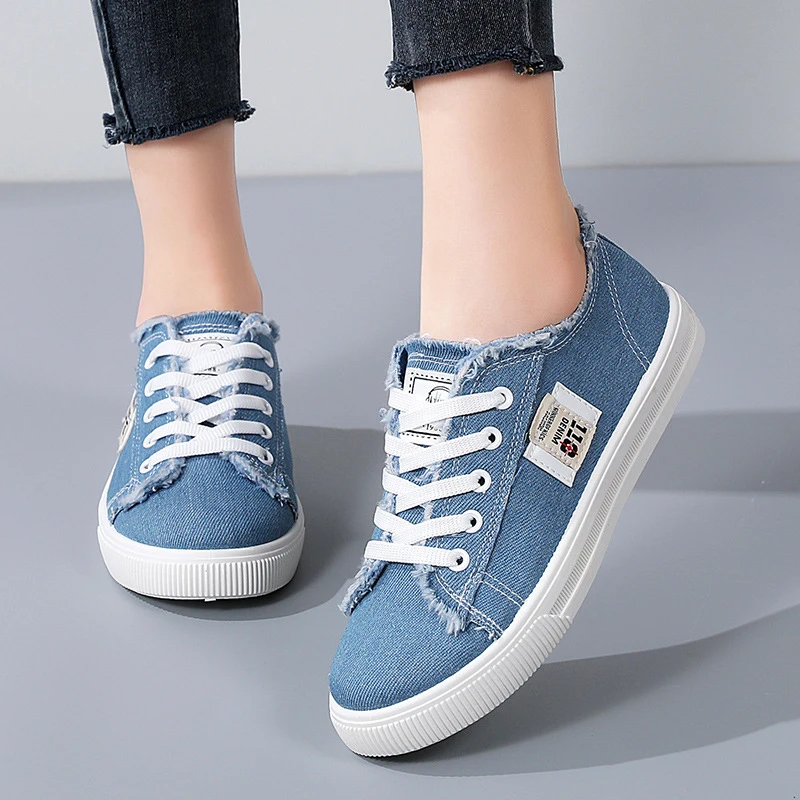 Women Canvas Shoes Breathable Women Fashion Casual Sneakers Student Flat Casual Shoes Sneakers Women Vulcanize Walking Shoes