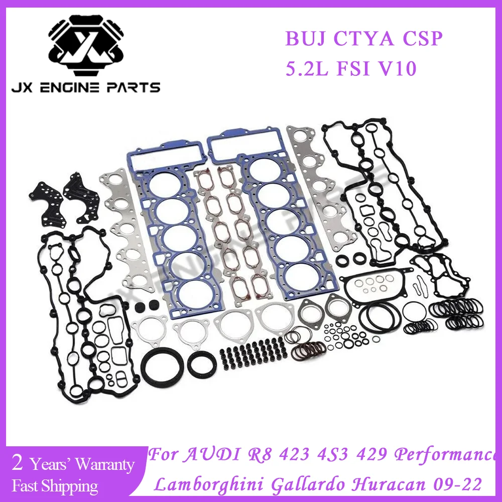 Kit de reconstrucción de motor, juego completo de juntas de culata para Audi 5.2 R8 423 429 4S3 4S9 Performance Lamborghini Gallardo Huracan 5.2L FSI V10