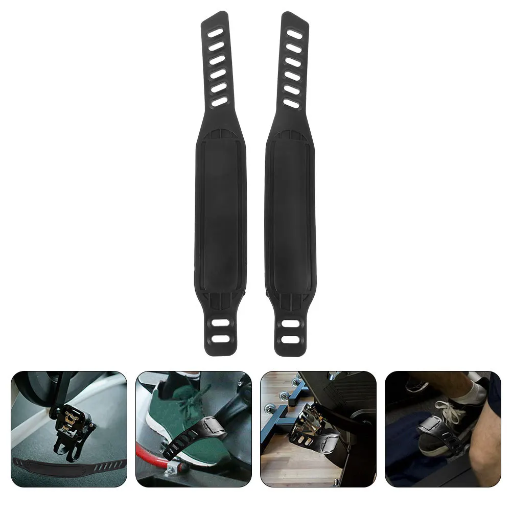 2Pairs Adjustable Pedal Straps Fitness Bicycle Footrest Bands Exercise Bike Accessories Durable Replacement Straps