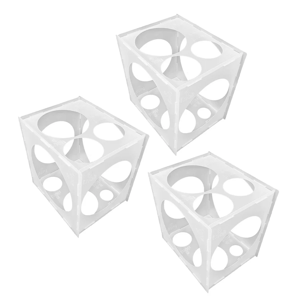 

3Pcs Transparent Balloon Cube Sizer Measurement Tool Balloon Size Box for Party Decorations Arches DIY Transparent Balloons