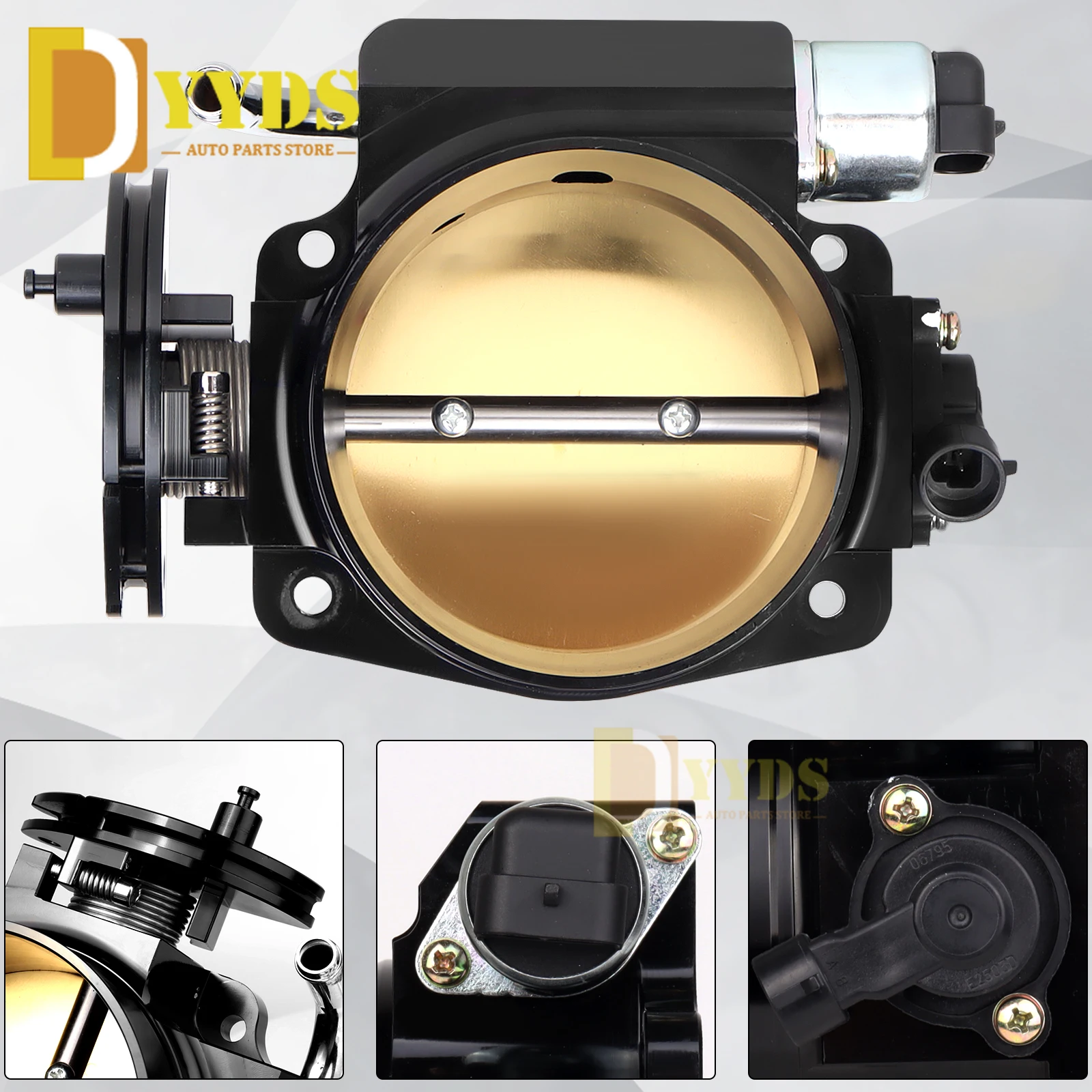 92mm/102mm Billet Aluminum Throttle Body With TPS Sensor For LSX LS1 LS2 LS3 LS6 Car Modification Parts Black TT102152 High Flow