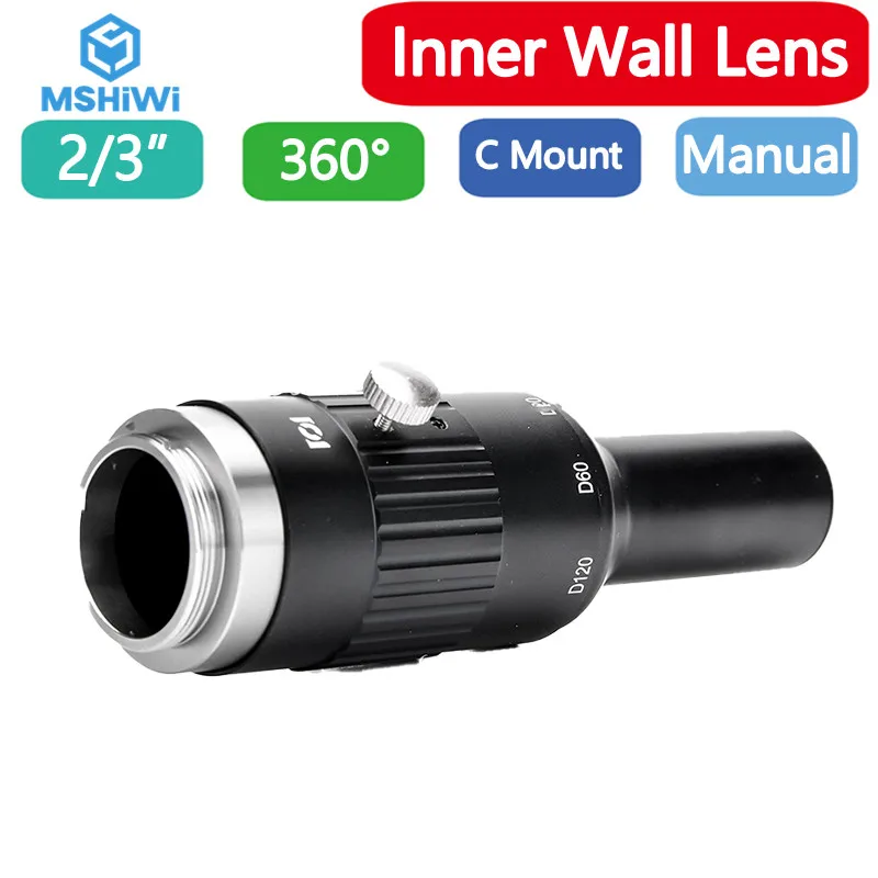 360° inner wall machine vision lens 2/3” C Mount