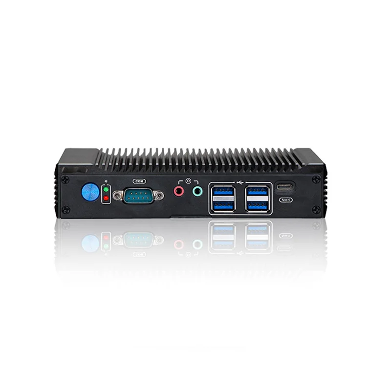 VNOPN Mini PC 6W a bassa potenza Intel N3160 Quad Core Quad Thread X86 FanlessPC Router morbido 2*1000M Porta Lan Uscita HD-MI Custodia in metallo