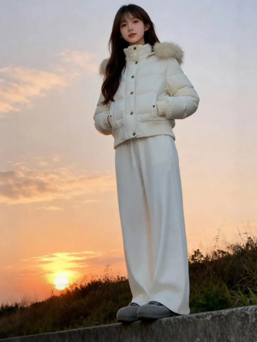 

Корейская зимняя куртка-пальто из хлопка с капюшоном, с оригинальным дизайном, на пуговицах, для женщин