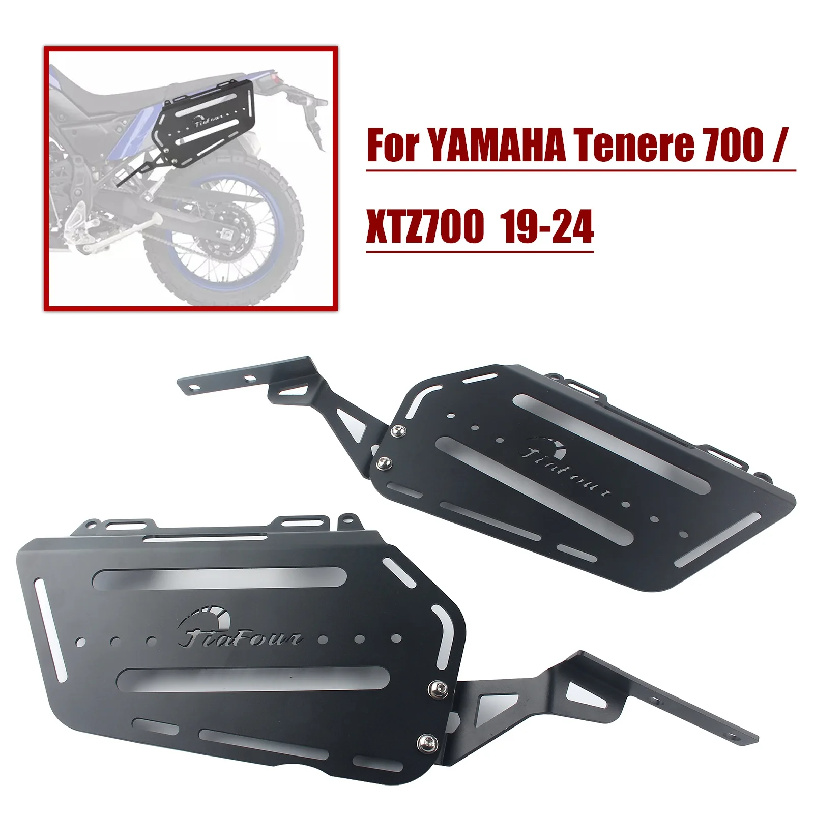 Side Bag Bracket Side Trunk Bag Support Black For YAMAHA Tenere 700 XTZ700 2019-2024