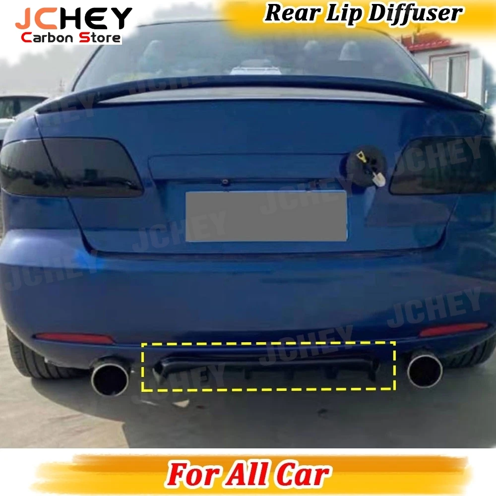 

ABS Rear Bumper Lip Diffuser Spoiler For All Car for Benz For BMW For Audi Gloss Black Car Universal Body Kits Accessories