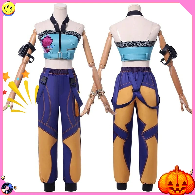 KPop شيطان فتاة مجموعة زوي تأثيري حلي شعر مستعار النساء الفتيات هالوين كرنفال كوميك كون حفلة لعب الأدوار وتتسابق