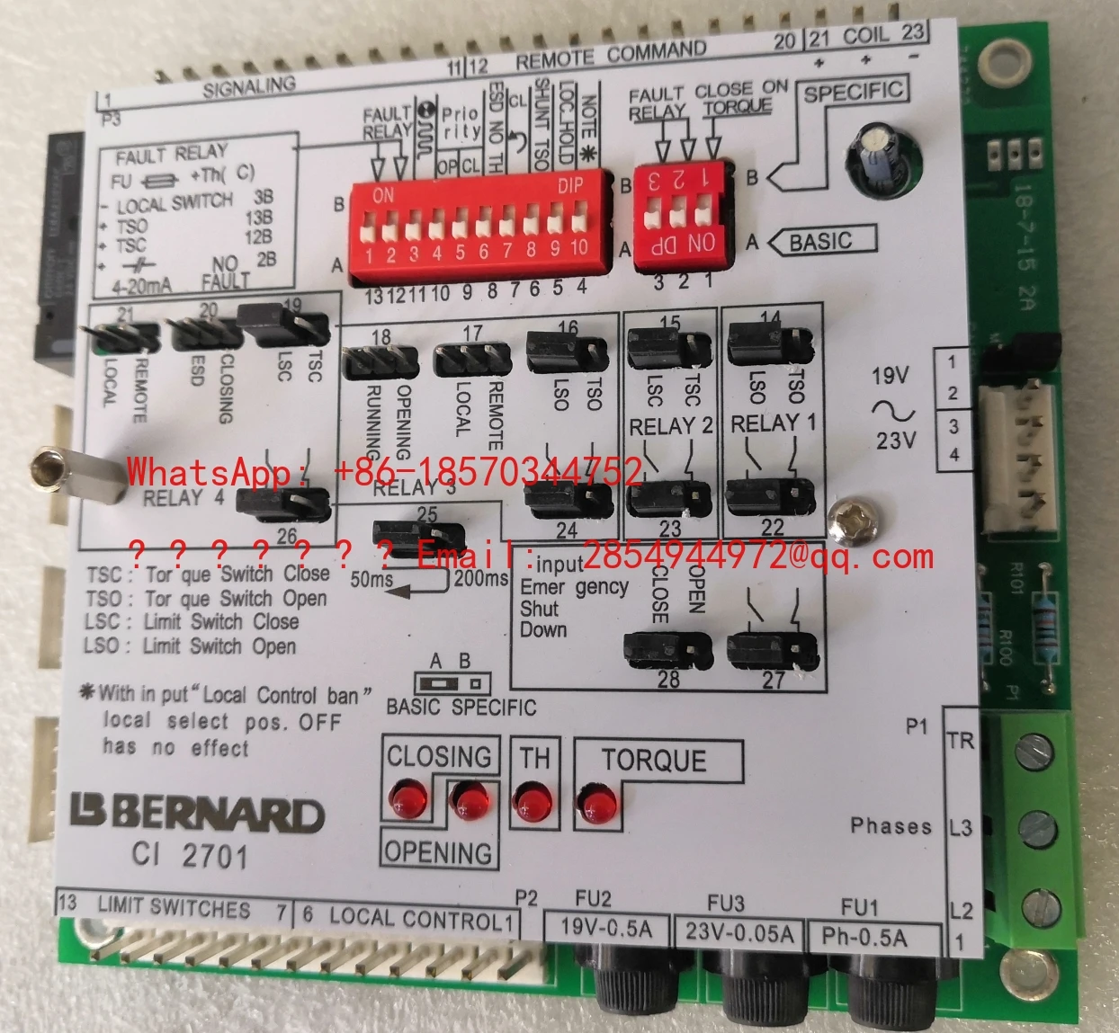 L Actuator Control Board CI2701 Logic Control Board