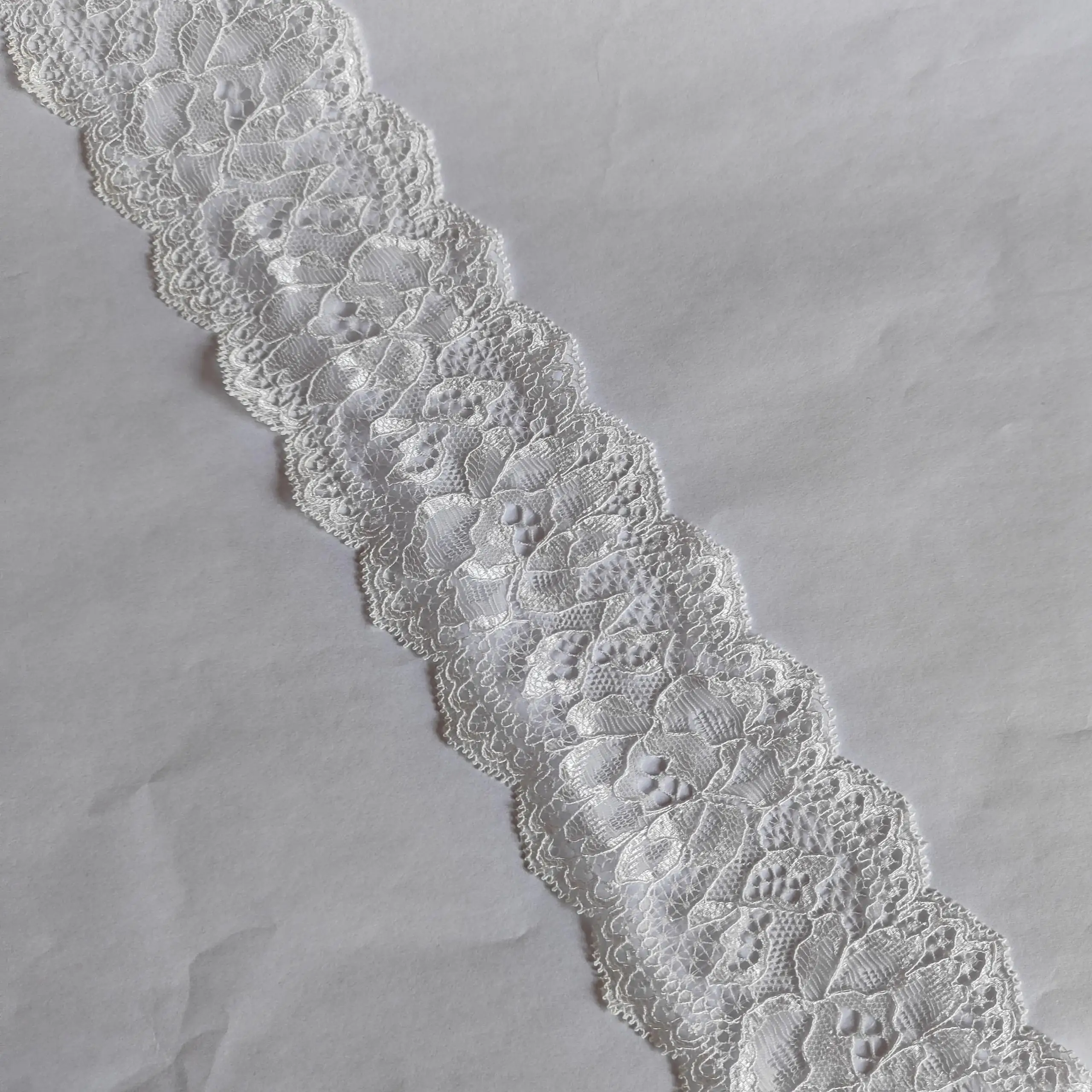 S2330-2 21-2 8cm white lace trim for underwear, Pressed Lace Clothes Sskirt Underwear Sewing Accessories