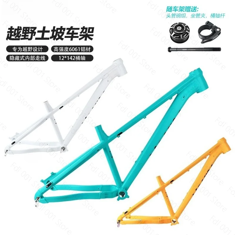 Dirt Jump Frame 26/27.5 inch Hardtail 4X Freeride Enduro AM Downhill Internal Cable Routing Street Bike Aluminum Frame
