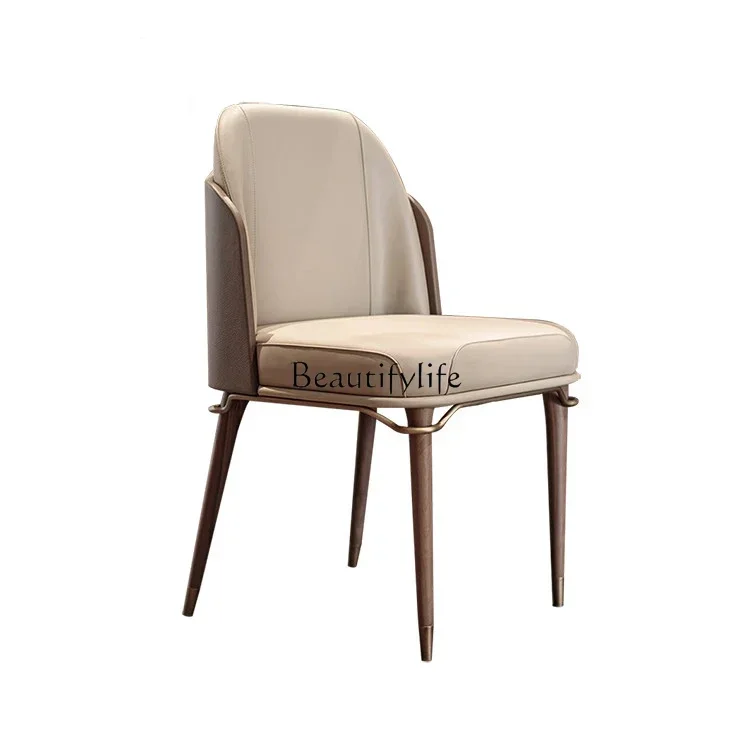 

3Italian light luxury solid wood dining chair sales department hotel restaurant reception table and chair combination